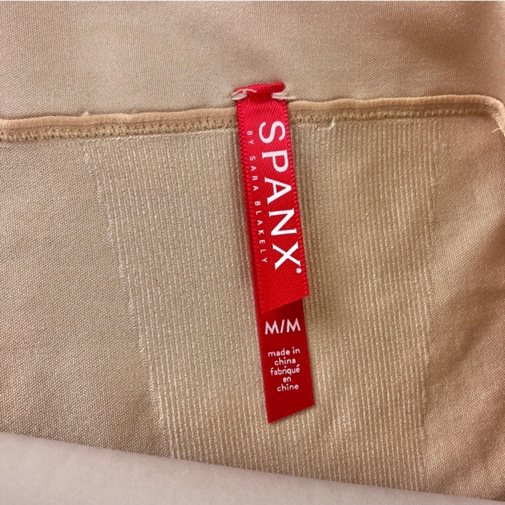 SPANX NWOT power Shaper open gusset w bra loop holes nude high-waisted - Picture 12 of 13
